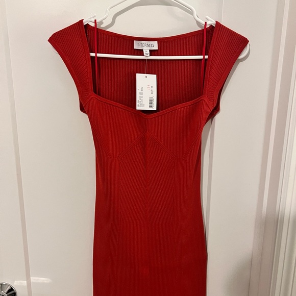 Intermix Goldie Ribbed Knit Dress - Picture 9 of 9